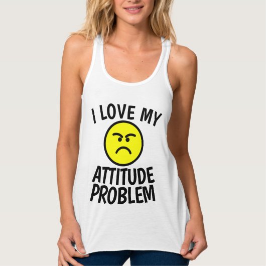 IK HOOP VAN MIJN PROBLEEM VAN DE ATTITUDE Dames T- Tanktop (Voorkant)