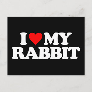 IK HOOP VAN MIJN RABBIT BRIEFKAART