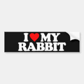 IK HOOP VAN MIJN RABBIT BUMPERSTICKER (Voorkant)