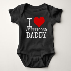 IK HOOP VAN MIJN TATTOOED DADDY HIPSTER BABY ROMPER
