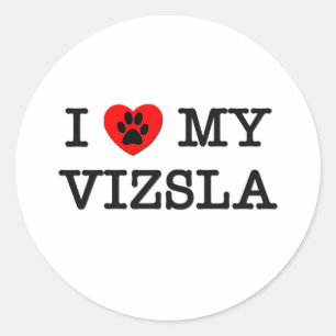 IK HOOP VAN MIJN VIZSLA RONDE STICKER