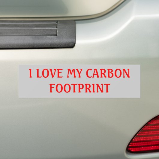 IK HOOP VAN MIJN VOETPRINT BUMPERSTICKER (Op auto)