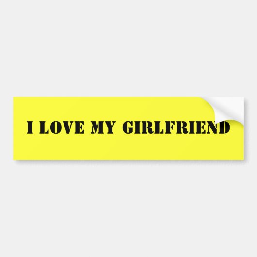 IK HOOP VAN MIJN VRIENDIN BUMPERSTICKER (Voorkant)