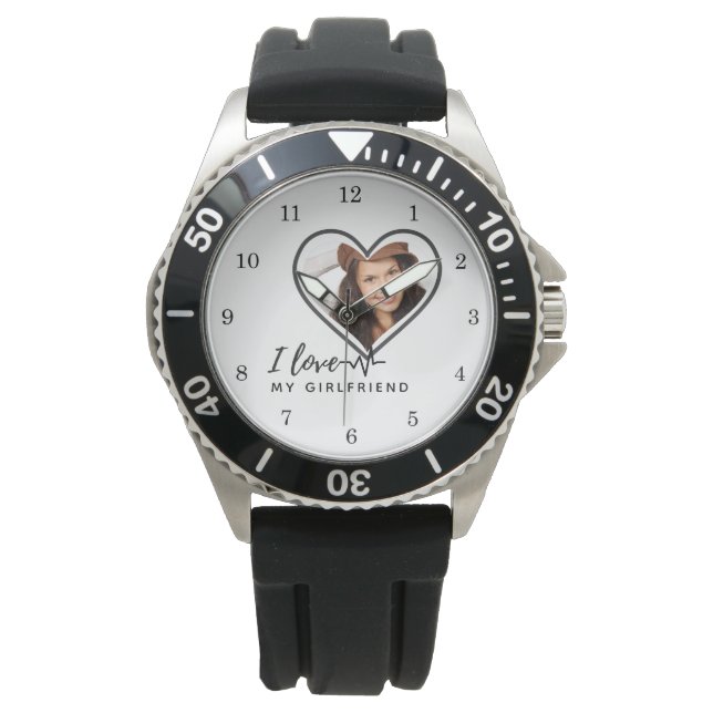 IK HOOP VAN MIJN VRIENDIN Foto Gift Personated Horloge (Voorkant)