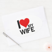 IK HOOP VAN MIJN VROUW OVALE STICKER (Envelop)