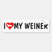 IK HOOP VAN MIJN WEINER, Dachshund Bumpersticker (Voorkant)