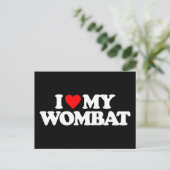IK HOOP VAN MIJN WOMBAT BRIEFKAART (Staand voorkant)