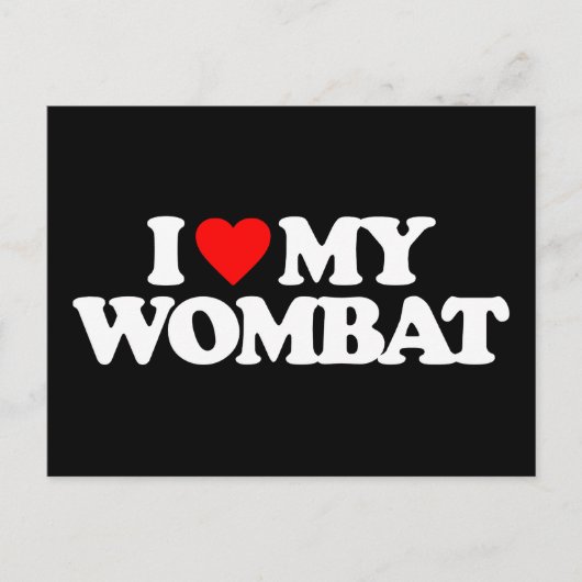 IK HOOP VAN MIJN WOMBAT BRIEFKAART (Voorkant)