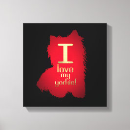 IK HOOP VAN MIJN YORKIE CANVAS AFDRUK