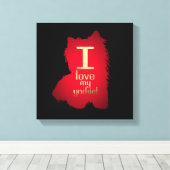 IK HOOP VAN MIJN YORKIE CANVAS AFDRUK (Insitu (Houten vloer))