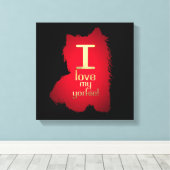 IK HOOP VAN MIJN YORKIE CANVAS AFDRUK (Insitu (Houten vloer))