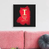 IK HOOP VAN MIJN YORKIE CANVAS AFDRUK (Insitu (Woonkamer))