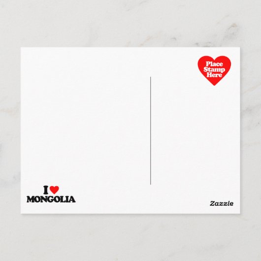 IK HOOP VAN MONGOLIA BRIEFKAART (Achterkant)