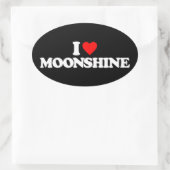 IK HOOP VAN MOONSHINE OVALE STICKER (Tas)