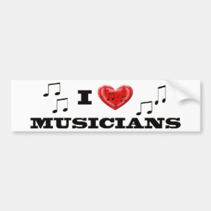 IK HOOP VAN MUSICIANEN BUMPERSTICKER