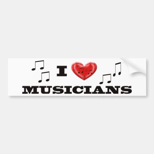 IK HOOP VAN MUSICIANEN BUMPERSTICKER (Voorkant)