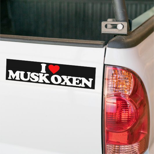 IK HOOP VAN MUSK OXEN BUMPERSTICKER (Op Truck)