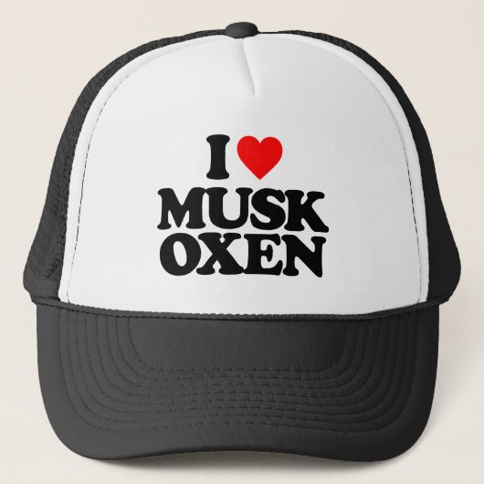 IK HOOP VAN MUSK OXEN TRUCKER PET (Voorkant)