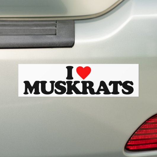 IK HOOP VAN MUSKRATS BUMPERSTICKER (Op auto)