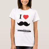 IK HOOP VAN MUSTACHES T-SHIRT (Voorkant)