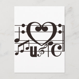 IK HOOP VAN MUZIEK BRIEFKAART