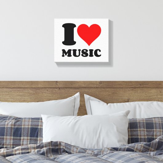 IK HOOP VAN MUZIEK CANVAS AFDRUK (Insitu (Slaapkamer))