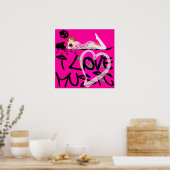 IK HOOP VAN MUZIEK POSTER (Keuken)