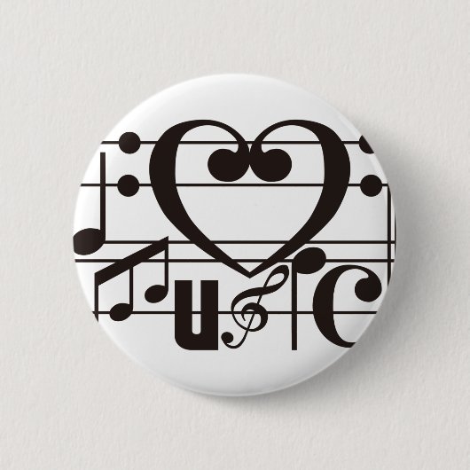 IK HOOP VAN MUZIEK RONDE BUTTON 5,7 CM (Voorkant)