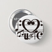 IK HOOP VAN MUZIEK RONDE BUTTON 5,7 CM (Voorkant /achterkant)