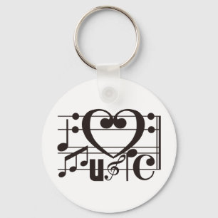 IK HOOP VAN MUZIEK SLEUTELHANGER