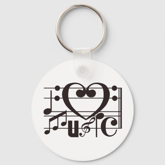 IK HOOP VAN MUZIEK SLEUTELHANGER (Voorkant)