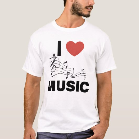 IK HOOP VAN MUZIEK T-SHIRT (Voorkant)