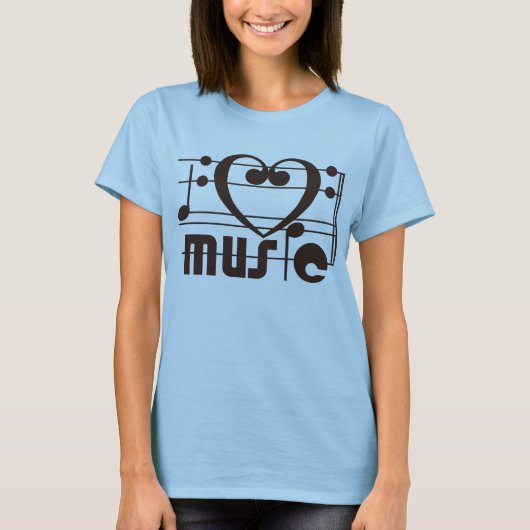 IK HOOP VAN MUZIEK T-SHIRT (Voorkant)