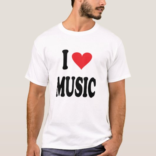 IK HOOP VAN MUZIEK T-SHIRT (Voorkant)