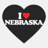 IK HOOP VAN NEBRASKA HART STICKER (Voorkant)