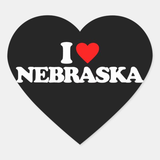 IK HOOP VAN NEBRASKA HART STICKER (Voorkant)