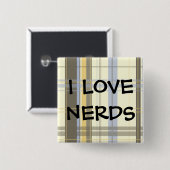 IK HOOP VAN NERDS VIERKANTE BUTTON 5,1 CM (Voorkant /achterkant)
