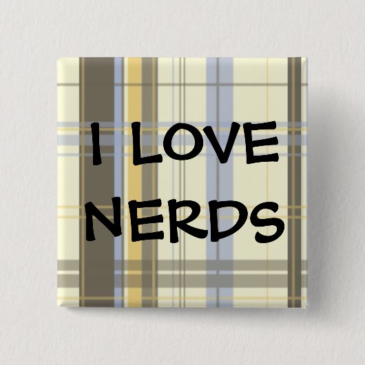 IK HOOP VAN NERDS VIERKANTE BUTTON 5,1 CM (Voorkant)