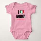IK HOOP VAN NONNA, geïndividualiseerd roze Baby-pa Romper (Voorkant)