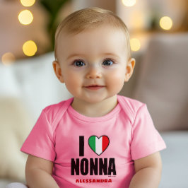 IK HOOP VAN NONNA, geïndividualiseerd roze Baby-pa Romper