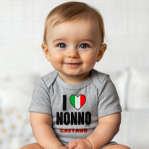 IK HOOP VAN NONNO Italiaanse Baby-Bodysuit