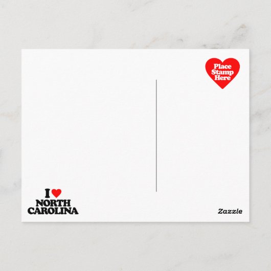 IK HOOP VAN NOORD CAROLINA BRIEFKAART (Achterkant)