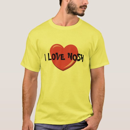 IK HOOP VAN NOSH YIDDiSH EAT T SHIRT (Voorkant)