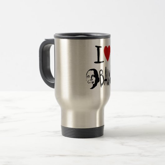 IK HOOP VAN OBAMA TRAVEL MUG REISBEKER (Voorkant links)
