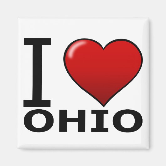 IK HOOP VAN OHIO MAGNEET (Voorkant)