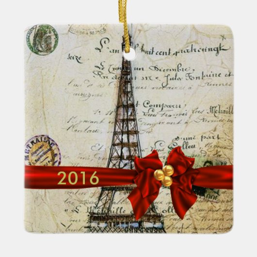 IK HOOP VAN PARIS CHRISTMAS Ornament CUSTOM CHIC 2 (Voorkant)