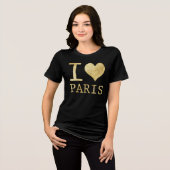 IK HOOP VAN PARIS FAUX GLITTER T-SHIRTS (Voorkant volledig)