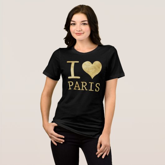IK HOOP VAN PARIS FAUX GLITTER T-SHIRTS (Voorkant volledig)