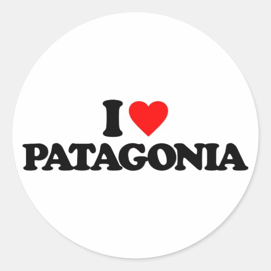 IK HOOP VAN PATAGONIA RONDE STICKER (Voorkant)