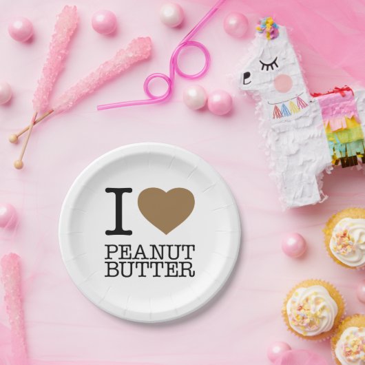 IK HOOP VAN PEANUT BUTTER PAPIEREN BORDJE (Feest)